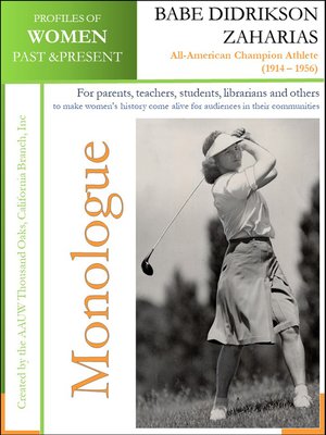 cover image of Profiles of Women Past & Present--Babe Didrikson Zaharias All-American Champion Athlete (1914 – 1956)